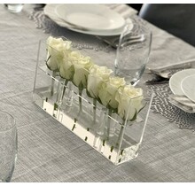 Rose Dream 6 Hole Rectangular Clear Flower Box With Lid