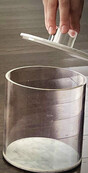 Lucite Luxe Round Marble Canister