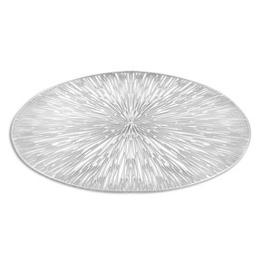 Cosmos Ronde Zilveren Placemat, Set van 6