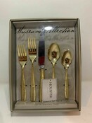 Linear Gold 30-Piece 18/10 Flatware Set by Museum Collection by Hollister