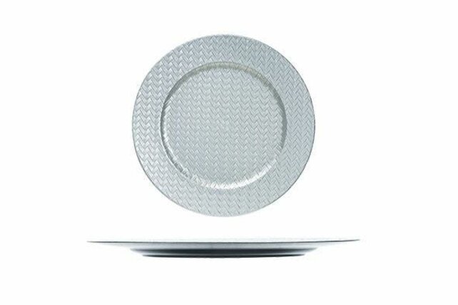 Assiette de présentation Argent Ronde Plastique