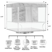 Waterdale Silverware Caddy Square Marble