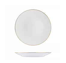 Flacher Teller mit goldener Linie Ø21cm