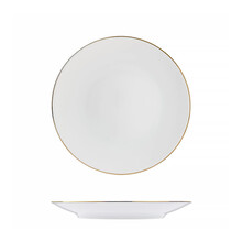 Assiette Plate avec Ligne Dorée Ø21cm