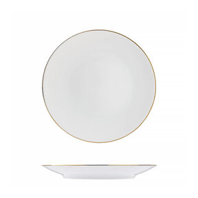 Assiette Plate avec Ligne Dorée Ø21cm