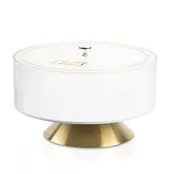 Waterdale Classic Matzah Box Round Gold