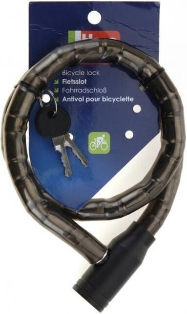 Fietsspiraalslot met LED 120cm 12mm