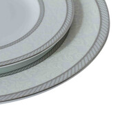 Brilliant Imperial Platine Frühstücksteller 16cm mit Floraler Spitze, 6er Set