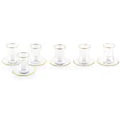 Waterdale Glazen Kopjes en Schotels - Set van 6