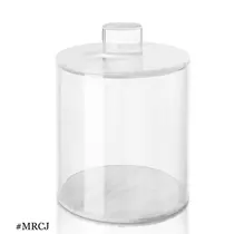 Lucite Luxe Round Marble Canister