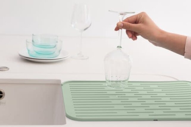 Brabantia SinkSide Abtropfmatte aus Silikon - Jadegrün  - Jade Green