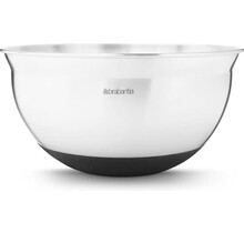 Brabantia Profile Mixing bowl with non-slip base, 1.6 litres - Matt Steel