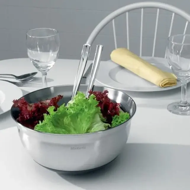 Brabantia Profile Mixing bowl with non-slip base, 1.6 litres - Matt Steel