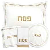 Waterdale Leather Dot Border Pesach Set