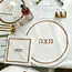 Waterdale Waterdale Leder Pesach Set - Hotel Style - Wit & Goud