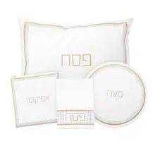 Waterdale Kunstleer Pesach set 4-delig Trinket Design goud