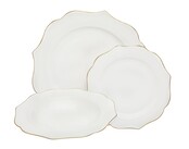 Godinger Arendale Gold New Bone China Dinnerware 12pcs