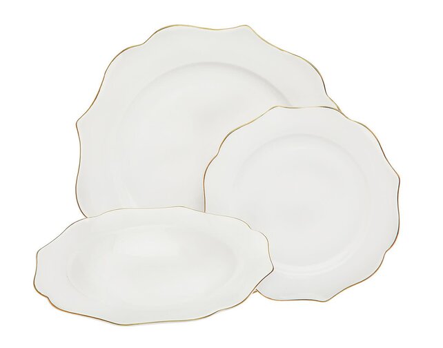 Godinger Arendale Gold New Bone China Geschirr 12tlg