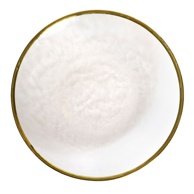 Paldinox Glazen Bord met fijne Gouden Rand Ø20.5cm