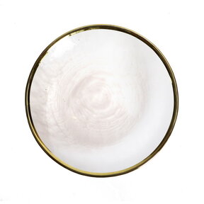 Clear Glass Plate with fine Gold Rim Ø15.5cm