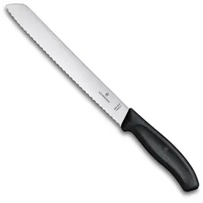 Swiss Classic Bread Knife 21cm Black