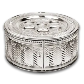 Seder Plate - Kaarah 3 Tier Silver Plated