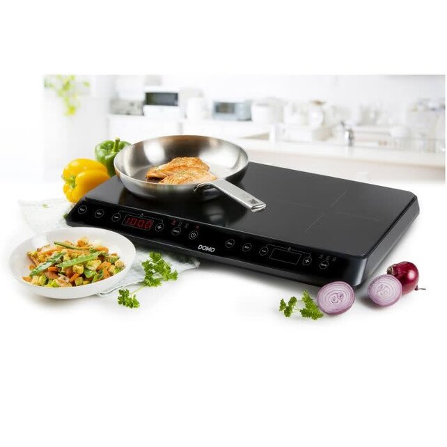Domo Plaque à induction - 2 foyers - 18 cm - 3500W
