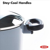 OXO Casserole Dish with Lid and Soft Touch Handles, Induction and Oven Friendly, 24cm/4.9L, Black