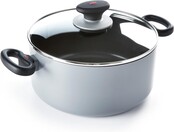 OXO Braadpan met Deksel en Soft Touch Handgrepen, Inductie & Ovenvriendelijk, 24cm/4.9L, Zwart