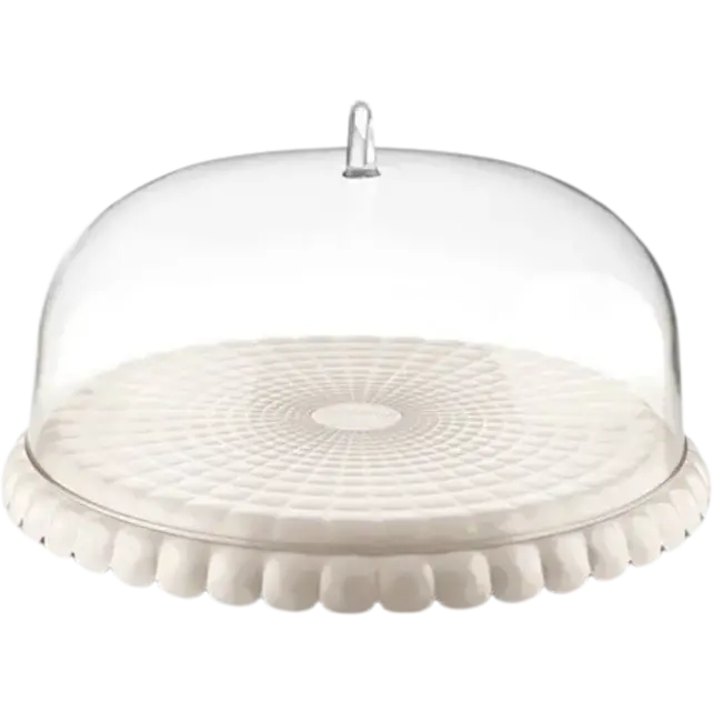 Guzzini  Tiffany Taartplateau met Koepel, Klein, Wit