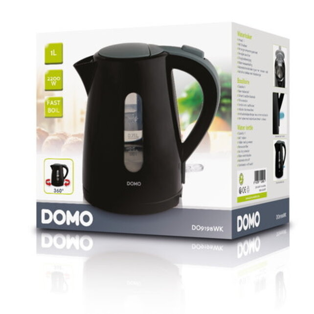 Domo Waterkoker 1L Noir-Gris