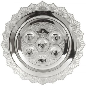 Pessach Seder Plate Zilver Ø 38 cm
