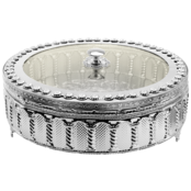 Matzah Halter - New Palace Design - Versilbert mit Lucite Abdeckung