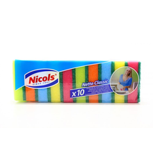 Scouring sponge - Coloured - 10 Pieces