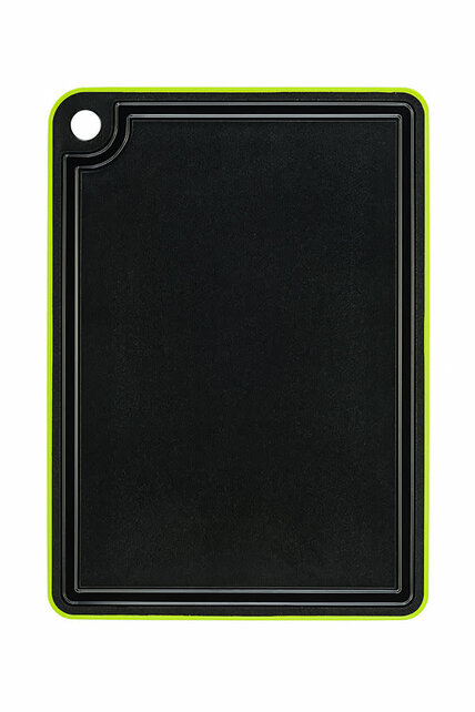 DaloPlast Cutting Board with Juice Channel in Polypropylene Black - Lime 25x35cm
