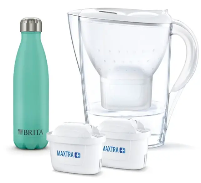Brita Marella Cool Waterfilter Actieset - Carafe, deux filtres et bouteille en édition limitée
