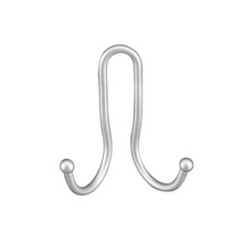 Metaltex Viva Dubbele Haak - Metaal / Polyester, Zilver