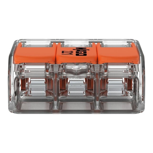 Wago - Verbindingsklem met hendel 3x0,14-4mm²