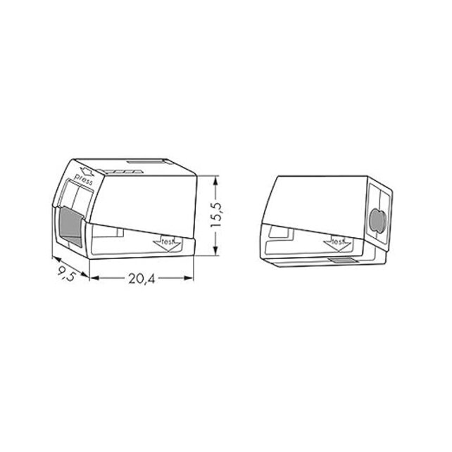 Wago 2-Draadskroonklem