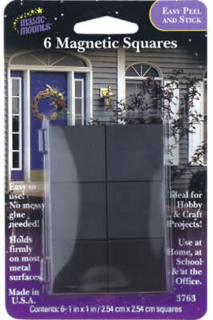 Magic Mount-Magnet Sq-2.5 cm Peel & Stick