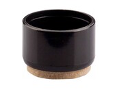 Leg Tips-Plastic-W/Felt-Black 1-1/4