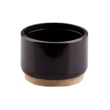 Embouts de pattes-Plastique-Avec Feutre-Noir 1-1/4