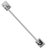 Handdoekstang Chroom enkel 30cm