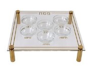 Acrylic Gold Seder Stand Gold Print 30cm