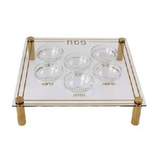 Acrylic Gold Seder Stand Gold Print 30cm