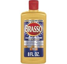 Brasso Metal Polish, 235ml Bottle for Brass, Copper, Stainless, Chrome, Aluminum, Pewter & Bronze