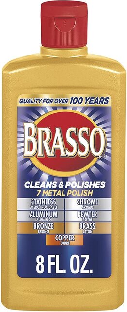 Brasso Metal Polish, bouteille de 235 ml pour laiton, cuivre, acier inoxydable, chrome, aluminium, étain et bronze