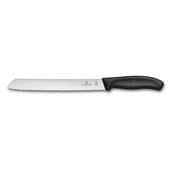 Victorinox Zwitsers Klassiek Broodmes 21cm Zwart