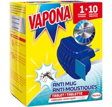 Vapona Dispositif anti-moustique + 10 comprimés