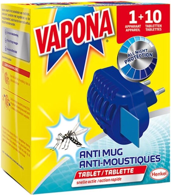 Vapona Dispositif anti-moustique + 10 comprimés